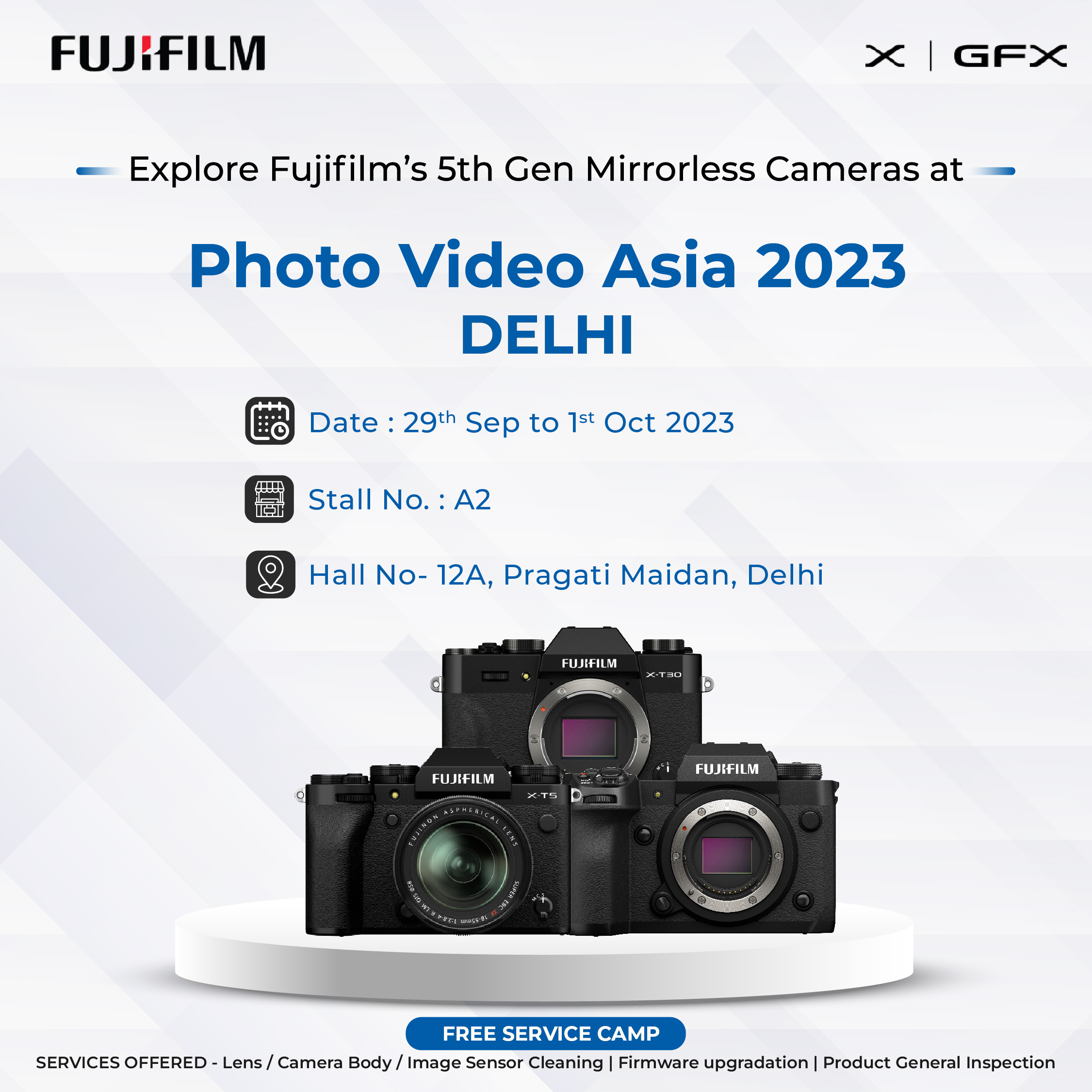 Explore Fujifilm’s 5th Gen Mirrorless Cameras at Photo Video Asia 2023 Delhi