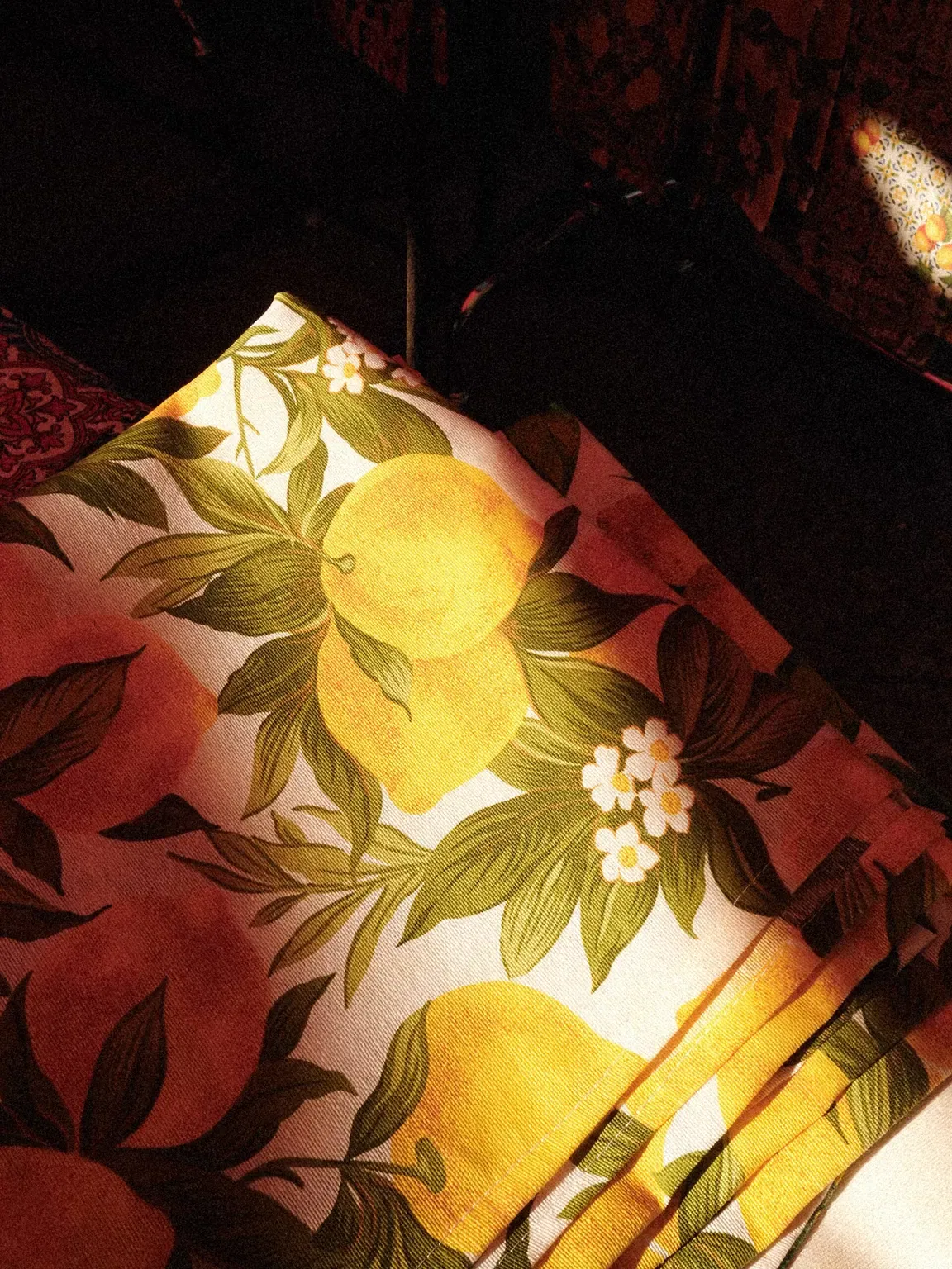 Autumn leaves with yellow flower